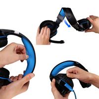 KOTION EACH G2000 G9000 słuchawki gamingowe Gamer słuchawki Stereo głęboki bas przewodowy zestaw słuchawkowy z mikrofonem LED Light na PC PS4 X-BOX 3